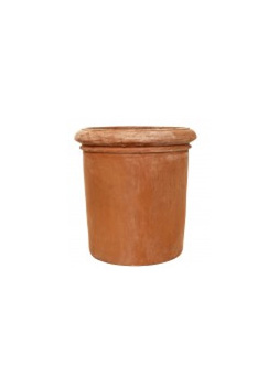 Tall Fresco Cylinder - Terracotta Pot