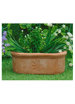 Oval Trough with thrive - Terracotta Pot