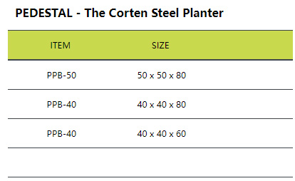 PEDESTAL - The Corten Steel Planter