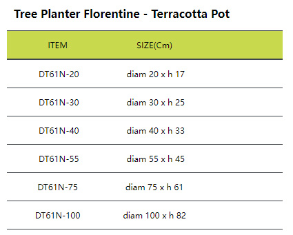 Tree Planter Florentine - Terracotta Pot