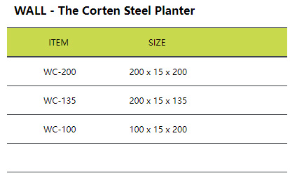 WALL - The Corten Steel Planter