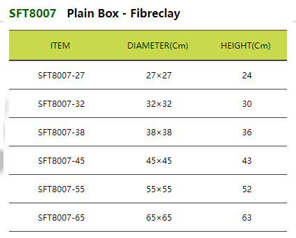 SFT8007 Plain Box - Fibreclay
