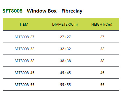 SFT8008 Window Box - Fibreclay